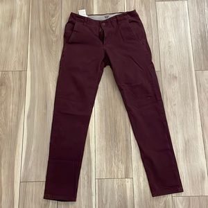 Dockers Alpha Khaki Smart Flex Skinny Burgundy